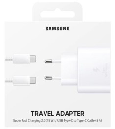 Samsung EP-TA845 45W Type-C Power Adapter + Type-C to Type-C Cable (White)
